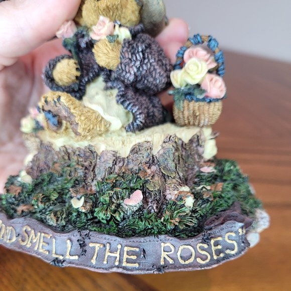 Boyds Bears Resin #2796SF Mrs.Tuttle "Stop & Smell The Roses" Music Box - Picture 5 of 10